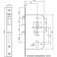 669/4-60 DR.1+3 DEURSLOT, DM60MM, PC72MM, KRUKGAT 8MM, VOORPLAAT STAAL