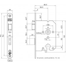 1279/17-50 DR.1+3 BULK PER 10 VEILIGHEIDSDEURSLOT, SKG*, DM50MM, PC55M