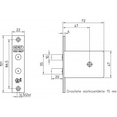 1008/2 GL.SL. SET 2 VEILIGHEIDSBIJZETSLOT, SKG*, DM47MM, KLAVIERSLEUTE