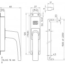 STAAF 7-150CM BULK PER 10 STAAF VOOR KRUKESPAGNOLET 7E, LENGTE 150 CM,