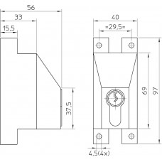 2809 INCL. CILINDER BLIS. ESPAGNOLETBEVEILIGER VOOR POMPESPAGNOLET 1E