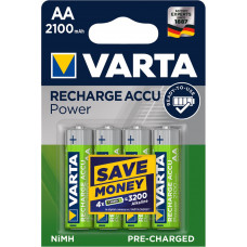 VARTA OPLAADBARE BATTERIJ NI-MH BLIS AA 4PACK 2100 MAH