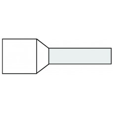 GEISOLEERDE ADEREINDHULS 0,5QMM WIT PENLENGTE = 8MM, STANDAARD (500ST)