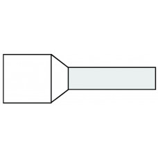 GEISOLEERDE ADEREINDHULS 0,5QMM WIT PENLENGTE = 8MM, STANDAARD (500ST)