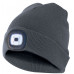 MUTS VELAMP LIGHTHOUSE: BEANIE WITH RECHARGEABLE LED HEADLAMP. DARK GREY