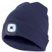 MUTS VELAMP LIGHTHOUSE: BEANIE WITH RECHARGEABLE LED HEADLAMP. NAVY BLUE