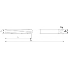 PHANTOM HSS HANDRUIMER DIN 206-B H7 2 MM 2 MM