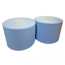 INDUSTRIEPAPIER BLAUW 100% CELLUOSE 2 LAAGS 26 CM 2X190 MTR IN FOLI