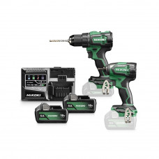 KC18DE WCZ, DV18DE ACCU KLOP-BOOR-SCHROEFMACHINE 70 NM EN WH18DE SLAGSCHROEVENDRAAIER 1/4" 18V, BL, 172 NM, MV, 2X 18V 5,0AH IN HSC III