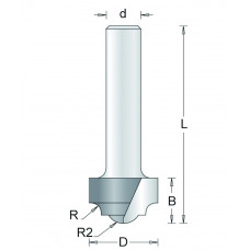 615-6 HM TCT PROFIELFREES , D= 12,7, R1= 4