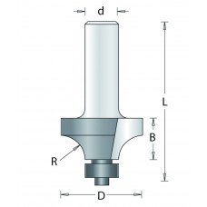 623-8 HM TCT AFRONDINGSFREES , D= 15,8, R= 3,2