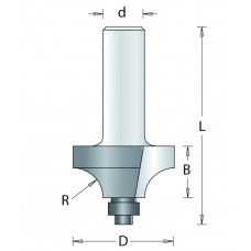 627-6 HM TCT KWARTRONDFREES , D= 15,8, R= 3,2