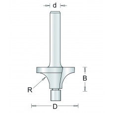 24-8HSS HSS KWARTRONDFREES , D= 14,4, R= 3,2