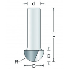 63-6-XL HM HOLPROFIELFREES , D= 9,5, R= 4,8