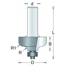 94-6 HM PROFIELFREES TYPE N , D= 34,9, R2= 6,3, R1= 4,8