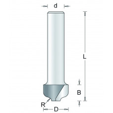 102-6 HM PROFIELFREES TYPE A , D= 19,1, R= 3,2, L= 54