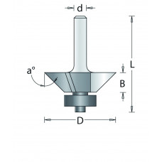 106-6 HM KANTENFREES ONDER HOEK , D= 30, A= 45