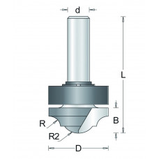 147-6 HM PROFIELFREES TYPE D , D= 22, R1= 4