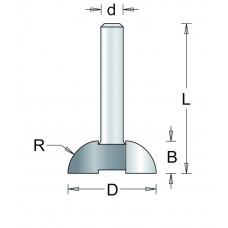 163-6 HM VINGERGREEPFREES , D= 19,1, R= 6,5