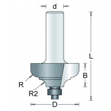 172-6 HM PROFIELFREES TYPE K , D= 28,6, R2= 4, R1= 4