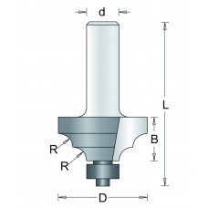 174-6 HM PROFIELFREES TYPE L , D= 28,6, R= 4