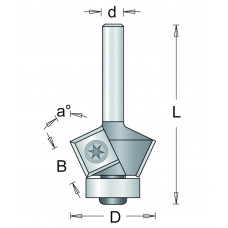 205-6 HM KANTENFREES MET WISSELMESSEN ONDER HOEK , D= 24, A= 25